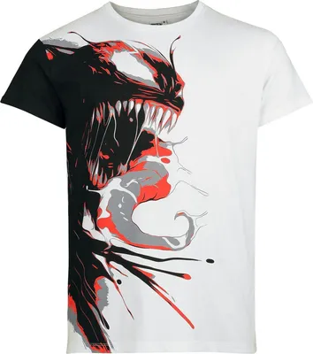 Produktbild von Spider-Man T-Shirt Herren Venom weiß/schwarz L