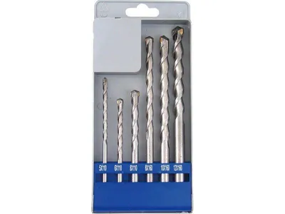 Zdjęcie produktu dla Wiertło udarowe do betonu Extol Craft (25048), zestaw 6 sztuk, ?5-6-8x110mm, 8-10-12x160mm, SK