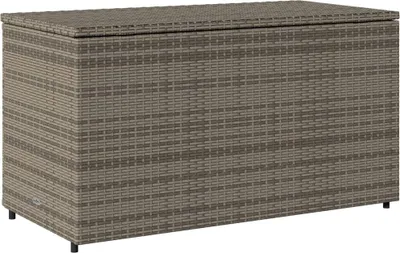 Produktbild von vidaXL Gartenschrank Grau 110x55x60,5 cm Poly Rattan
