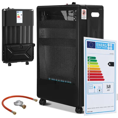 Immagine prodotto di Riscaldatore a gas Peviasot Blue Flame, 3800W, 2 livelli di riscaldamento, sistema di sicurezza ODS, accensione piezoelettrica, 5 ruote