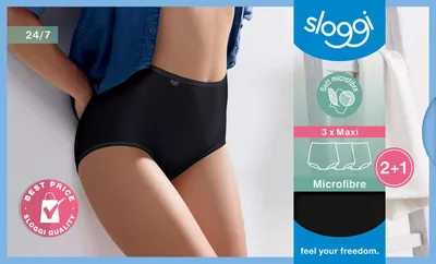 Produktbild von Sloggi Taillenslip 24/7 Microfibre schwarz 3er Pack Gr. 46 2+ 1