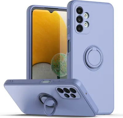 Produktbild von Samsung A13 4G Handyhülle, Ring Halter Ständer Kratzfeste Weiche Silikon schutzhülle für Samsung Galaxy A13 4G Violett
