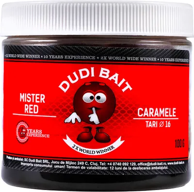 Produktbild von Dudi Bait Mister Red Super Hot Tari Flooded Slow Working 20mm 100g Hakenkugeln