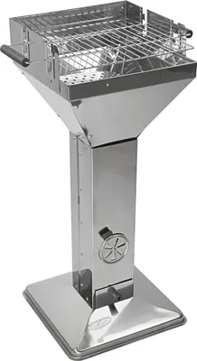 Grill Säulengrill Edelstahlgrill Trichtergrill Holzkohlegrill Holzkohle Edelstahl Design Barbecue 525x415x94cm 915732 17549 4031765175494