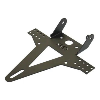 Image de Support de plaque d'immatriculation universel noir 185x175x39mm perforé individuellement