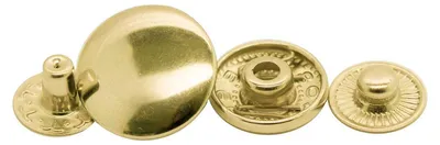 Produktbild von 50 Stk Druckknopf Set rund S-Feder Verschlüsse Schnappknopf Metall Größen- /Farbwahl, Farbe:gold, Größe:12mm