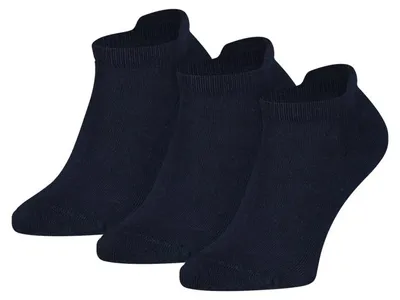 Obrázok produktu pre Ponožky do tenisiek z bavlny s froté podrážkou – 3 páry – námornícka modrá – 39–42