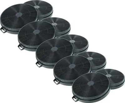 Produktbild von vhbw 10x Aktivkohlefilter Ersatz für WPro FAC539, 481281718524, 484000008579 für Dunstabzugshaube - 20,2 cm