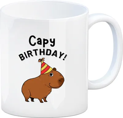 Produktbild von Capy Birthday Kaffeebecher mit niedlichem Capybara