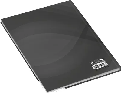 Produktbild von Notizbuch A5 notes carbon black kariert 96 Blatt Packung mit 4 Stück