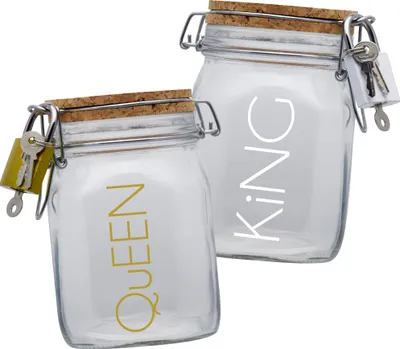 Produktbild von Spardosen Set King/Queen Design1 Transparent Größe L 1 Liter