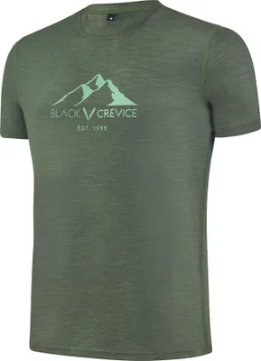 Produktbild von BLACK CREVICE - Herren MerinoT-Shirt | Farbe: Grün | Größe: XL