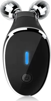 Produktbild von Mikrostrom-Gesichtsgerät, 5-in-1-Mikrostrom-Multifunktions-Gesichtsmassagegerät, Gesichtsroller-Gesichtsmassagegerät zur Hautpflege, Schwarz glänzend