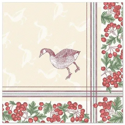 Produktbild von 250 Servietten ROYAL Collection 1/4-Falz 40 cm x 40 cm Gans