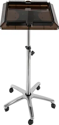 Produktbild von Friseur Perückenwagen - Rollbarer Perückenständer mit Werkzeugablage - Höhenverstellbar - 5 Rollen - Standmodell - Schwarz