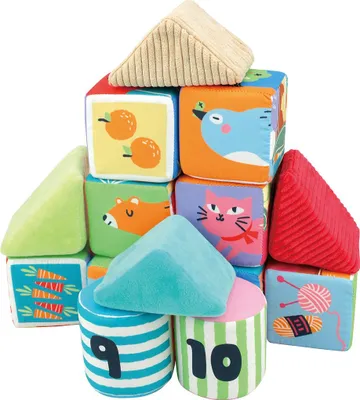 Zdjęcie produktu dla ND19_KA10822 Miekkie klocki edukacyjne 14 element