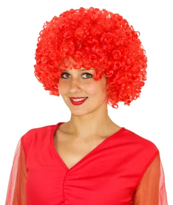 Produktbild von Rote Clown-Afroperücke Lockenkopf