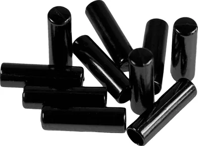 Produktbild von 10 Kordelenden Metall Endstück 5x17mm für 4mm Kordel, Farbwahl - Schnur rund
