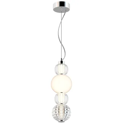 Immagine prodotto di Lampada a sospensione a LED, vetro multicolore, regolabile in altezza, H 169 cm