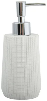 Produktbild von MSV Seifenpumpe/Spender - Squares - Kunststein - weis - 7 x 18 cm