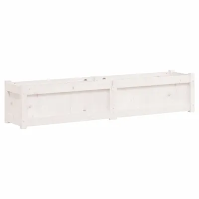 Immagine prodotto di vidaXL Fioriera bianca 150x31x31 cm in legno di pino massiccio