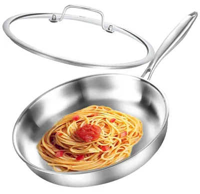 Immagine prodotto di Elzusha - Padella con coperchio, 26 cm - Non rivestita e efficiente
