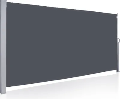 Obrázok produktu pre Yakimz bočné markízy Markízy schválené Hliníková markíza Záhradná šedá slnečná clona Bočná clona proti vetru 180x300cm