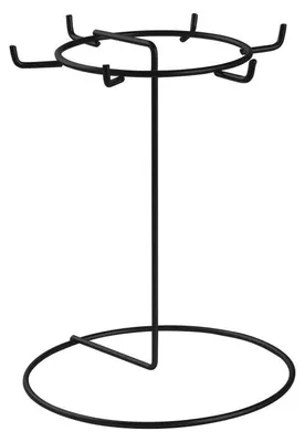 Image de Porte-bijoux Organisateur en métal noir diamètre 22 cm hauteur 28 cm