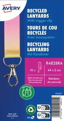 Produktbild von AVERY Textilband / Lanyard aus rPET 20x440 mm Farbverlauf 10 Stück