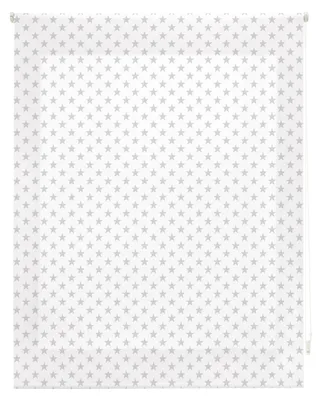 Rollo Stars, Stoff, Grau, 130x180 cm, semitransparent