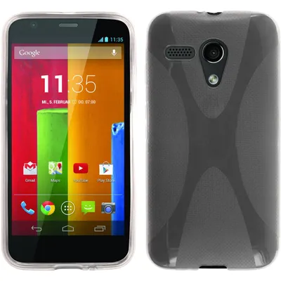 Produktbild von PhoneNatic Case kompatibel mit Motorola Moto G - clear Silikon Hülle X-Style + 2 Schutzfolien