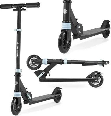 Produktbild von Zweirädriger Roller mit Stoßdämpfer WALLY 4-9 Jahre von HyperMotion, Schwarz-blau