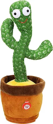 Produktbild von Magischer interaktiver Kaktus mit LED-Beleuchtung, singt und tanzt und wiederholt Geräusche aus der Umgebung, für Kinder und Kleinkinder – Cactus