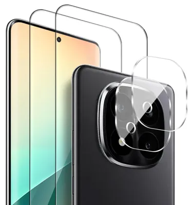 Produktbild von 2x Display + Kamera Glas für Xiaomi Redmi Note 14 Pro+ 5G Displayschutz Kameraschutz Panzerfolie Displayglas Kameraglas 9H Schutzglas