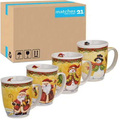 Produktbild von Große Weihnachtstassen 36er Set Weihnachtsmann Schneemann