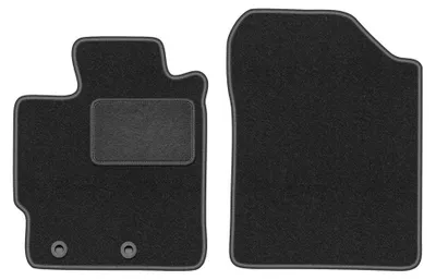 Image de Tapis avant en moquette pour Toyota Yaris III 2011-2019 (Benzyna) – 2 pièces, gris graphite, sur mesure – Wielganizator LUX