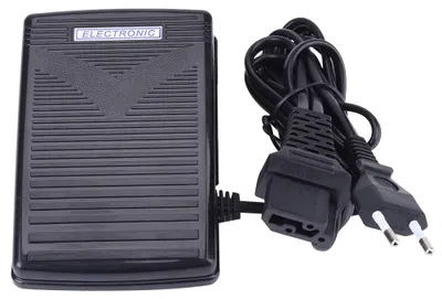 Nähmaschinen-Fußschalter mit Netzkabel, EU-Stecker, 200-240 V
