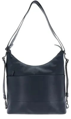 Image de LEONHARD HEYDEN Cuir sac à épaule sac à épaule bandoulière pour ordinateur portable Hamburg Hobo Bag / Rucksack 7084 Marineblau bleu marine