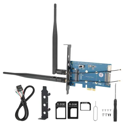 Obrázek produktu pro Bezdrátový dualbandový adaptér s držákem SIM karty, Mini-PCI-E na 1X síťové periférie