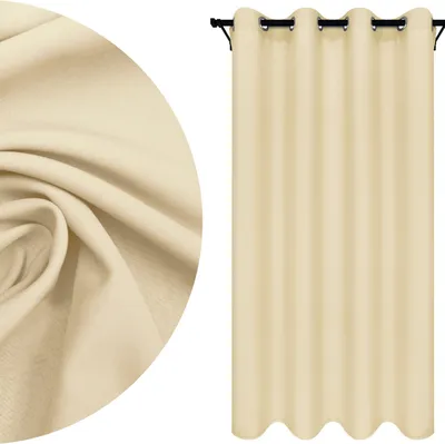Obrázok produktu pre Nepriehľadný záves s očkami, rozmery: 140x240 cm, farba: Ecru