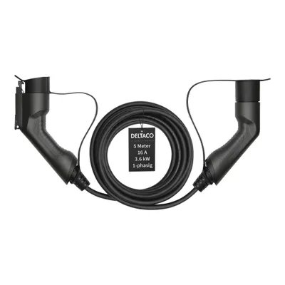 Image de DELTACO e-Charge, Câble type 2 - Type 1, 1 phase, 16A, 5M