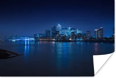 Produktbild von MuchoWow® Poster Die Skyline von London bei Nacht 180x120 cm - Fotoplakat
