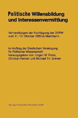 Produktbild von Politische Willensbildung und Interessenvermittlung