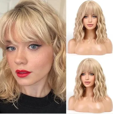 Image de Perruques pour femmes - Perruques de cheveux humains pour femmes - lavables