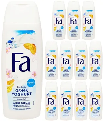 Produktbild von 12x Fa Duschgel GREEK YOGHURT 250ml pflegende Dusch-Creme mit Mandel-Duft Shower Gel