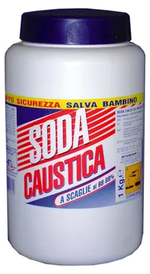 Immagine prodotto di soda caustica a scaglie 1 kg
