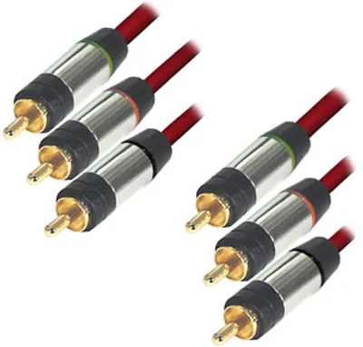 Produktbild von Equip Audio/-Videocable 6xRCA 3,0m, 3m, Männlich/männlich, Rot