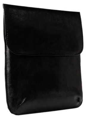 Productafbeelding van Tablethoes van zwart kunstleer, geschikt voor tablets van 11 inch, afmetingen 27,5 x 23 cm