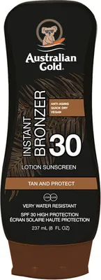 Image de Australian Gold SPF 30 Sunscreen Lotion with Bronzer 237ML