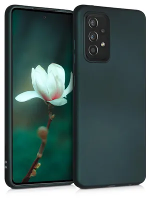 Produktbild von kwmobile Handyhülle für Samsung Galaxy A52 / A52 5G / A52s 5G Hülle - Silikon Case metallisch schimmernd - Schutzhülle Cover - Metallic Petrol